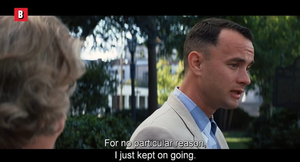 A picture of Forrest Gump.