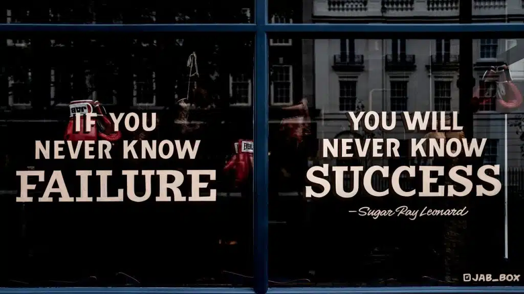 A business sign with an inspiring message.