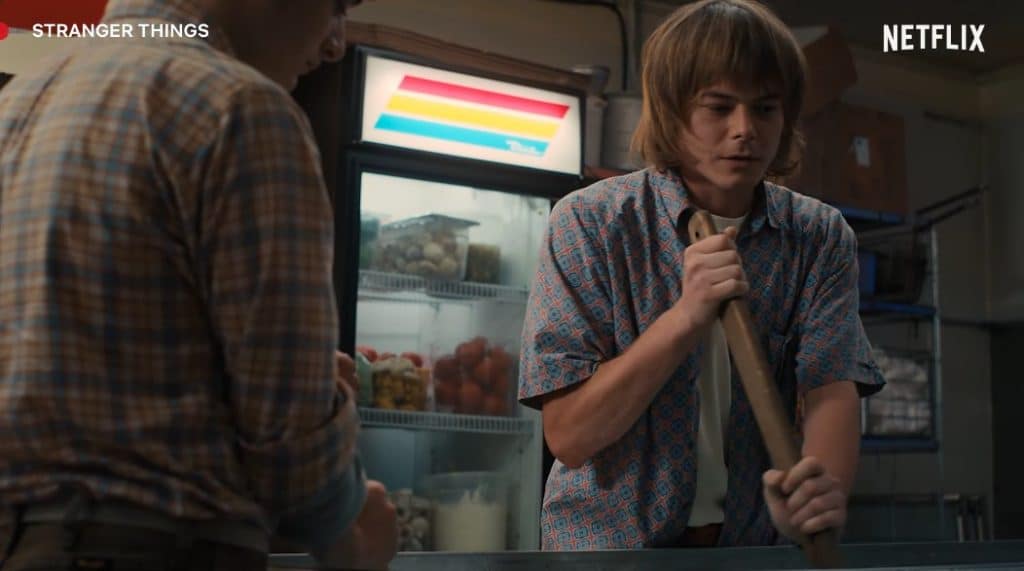 A picture of Jonathan Byers with his brother .