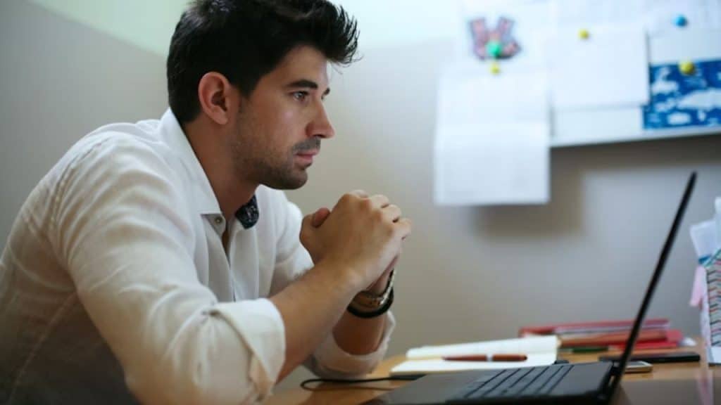 Man thinking on how to show up better in his marriage