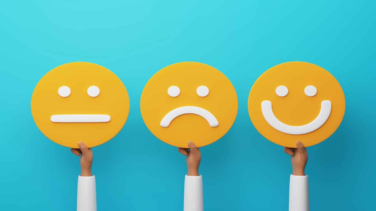 Emoticons showing different emotions.