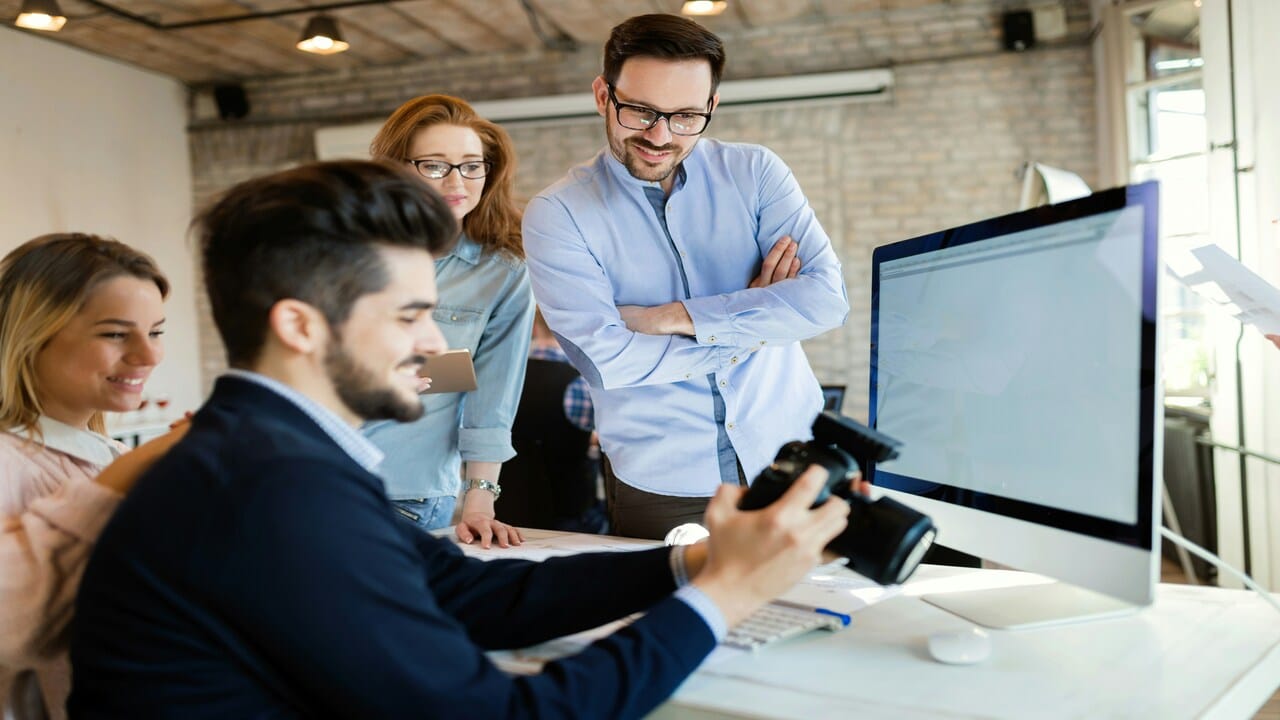 A man showing off at work.