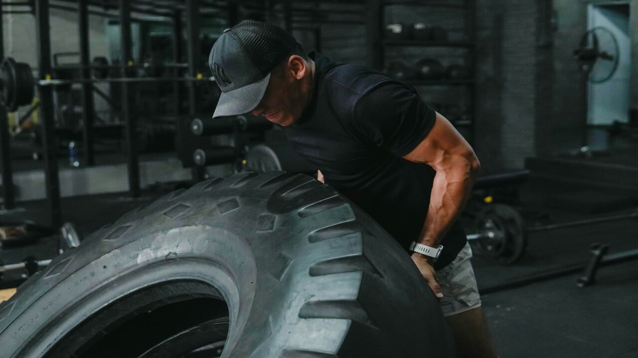 A man working out.