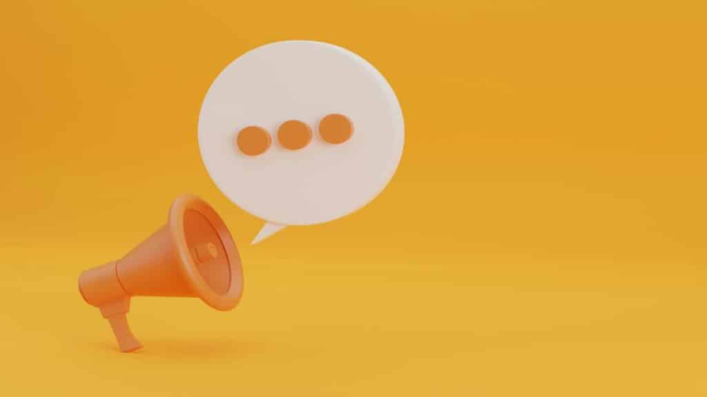 A bubble chat with three dots