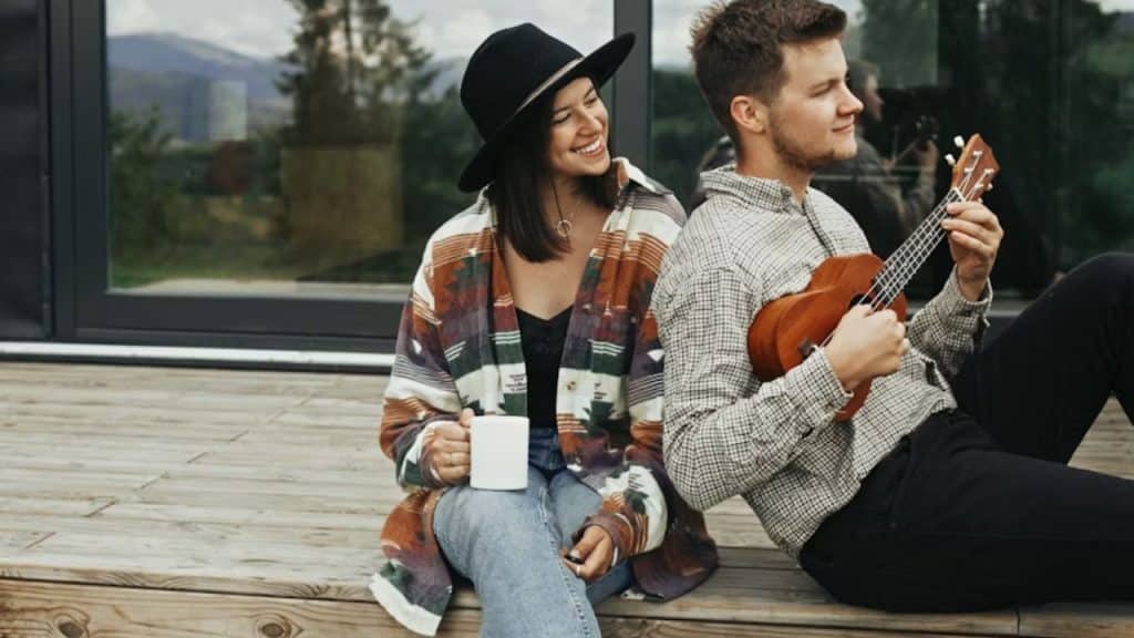 Man enjoying personal time while staying emotionally connected to his partner