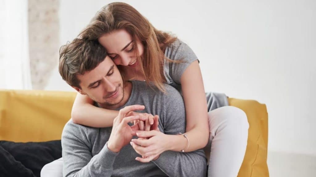 Man feeling heard and safe while opening up emotionally to his partner