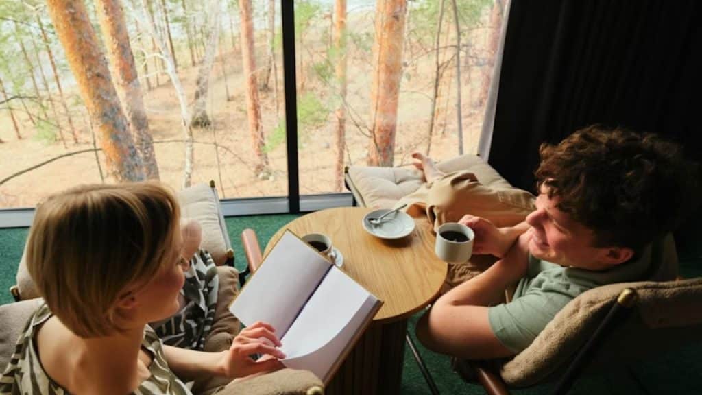 Couple reading together