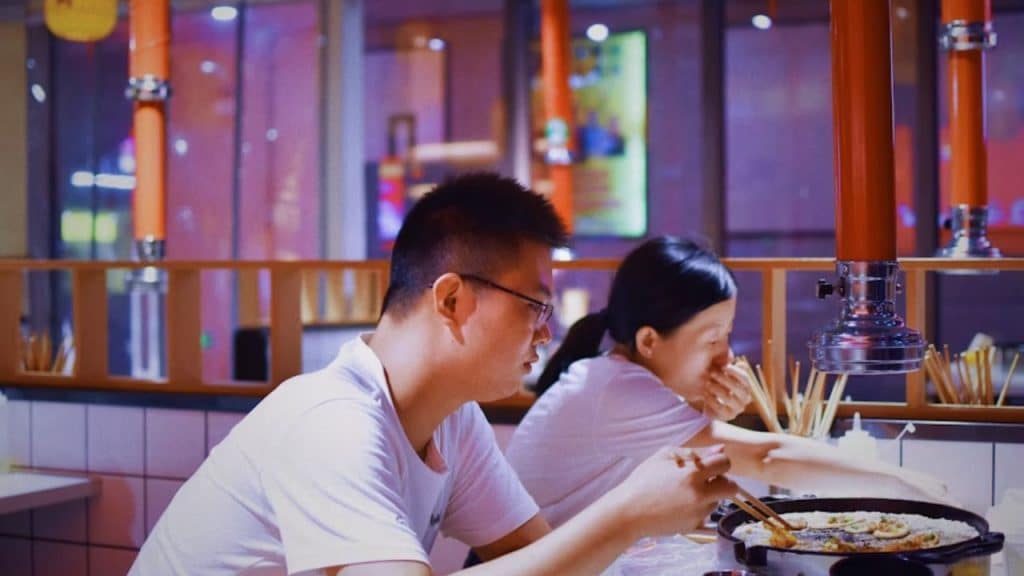 Couple avoiding each other after a minor disagreement.