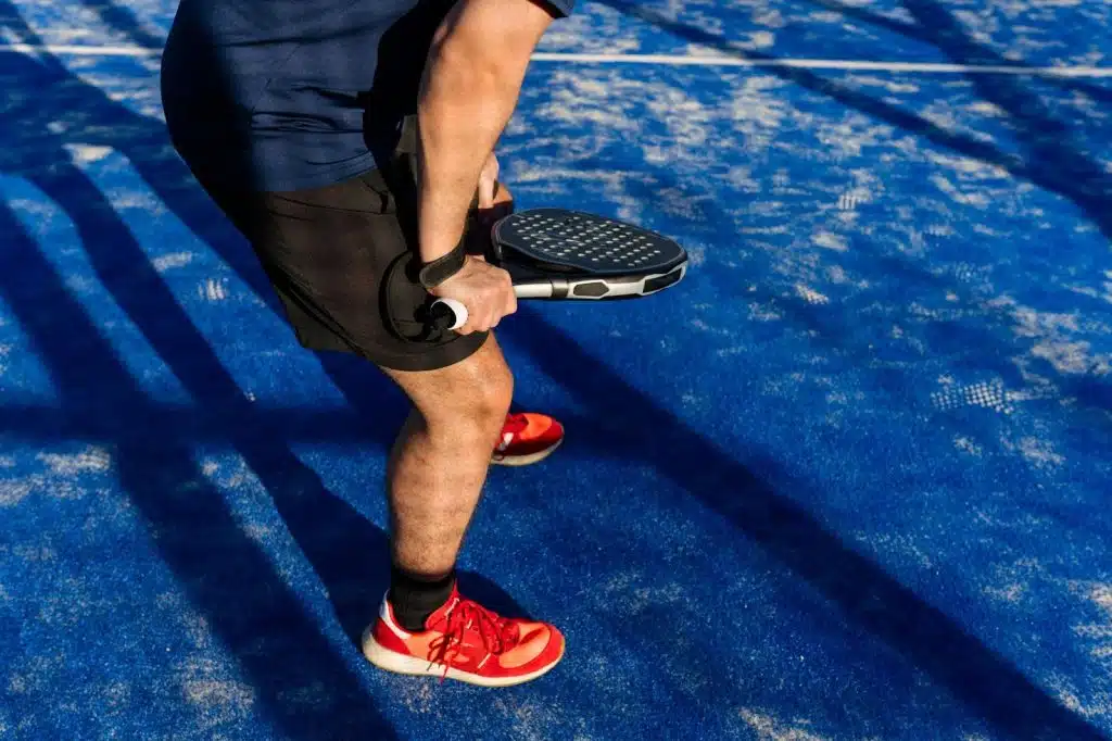 A man playing tennis.