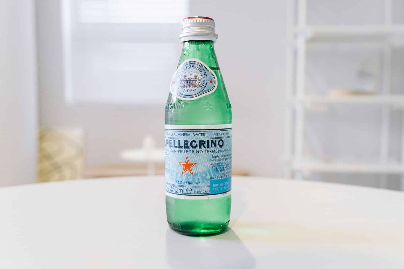 A picture of sparkling water.