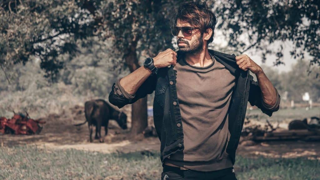 A man wearing denim on denim.