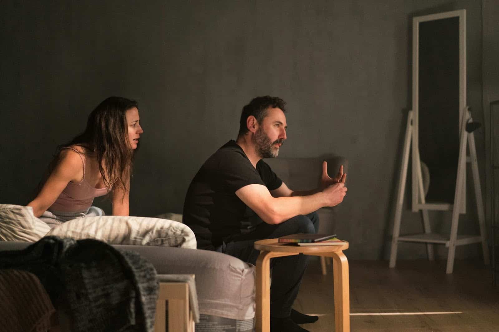 A man and woman having an arguments.