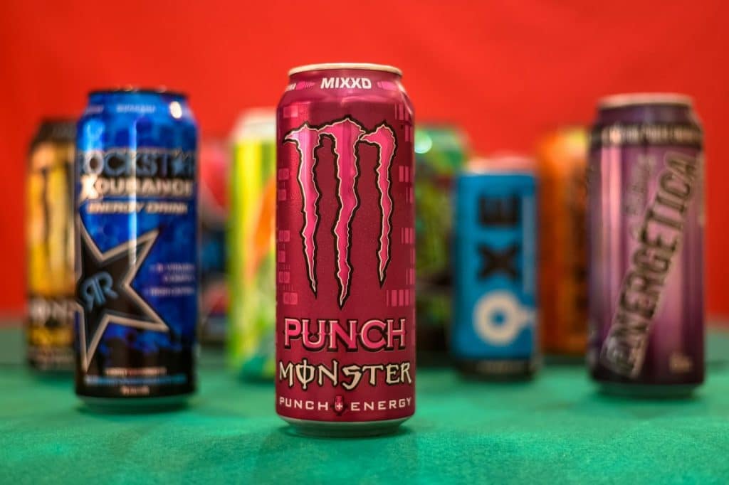 A picture of energy drinks.