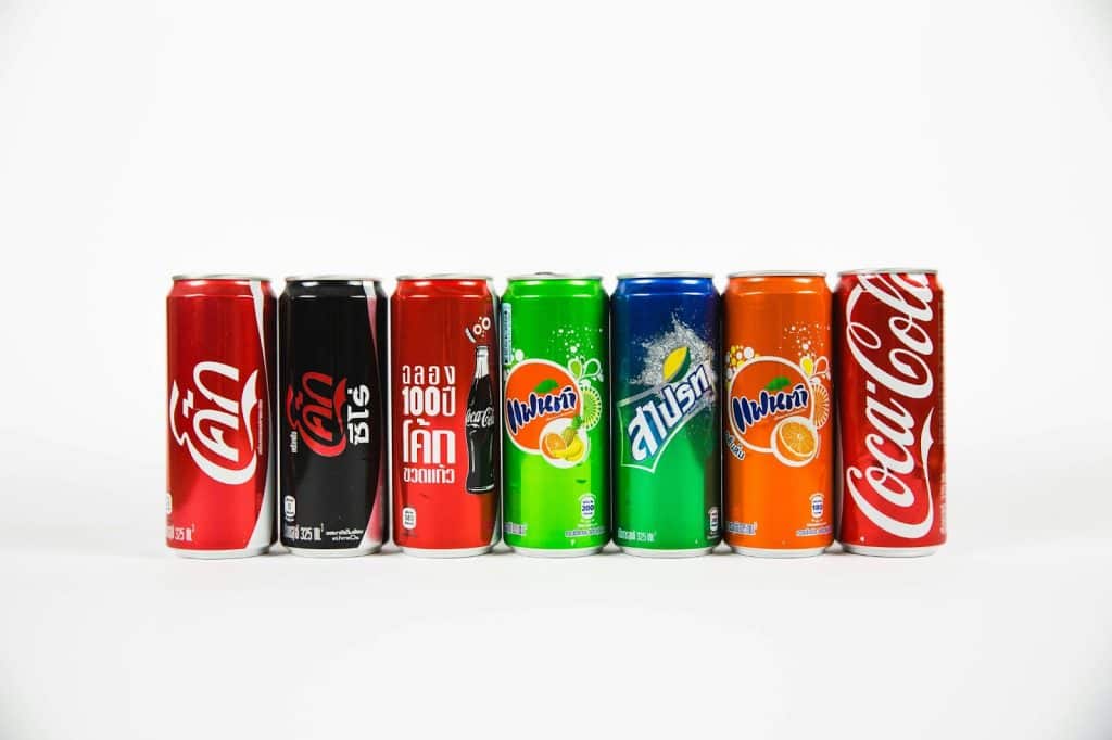 A picture of an assorted soda.