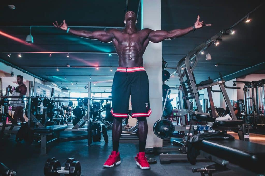 A man being proud with his body.