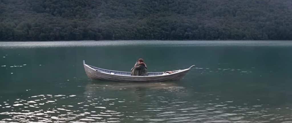 A picture of frodo and sam in the movie.