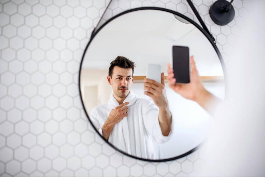 A man taking a picture.