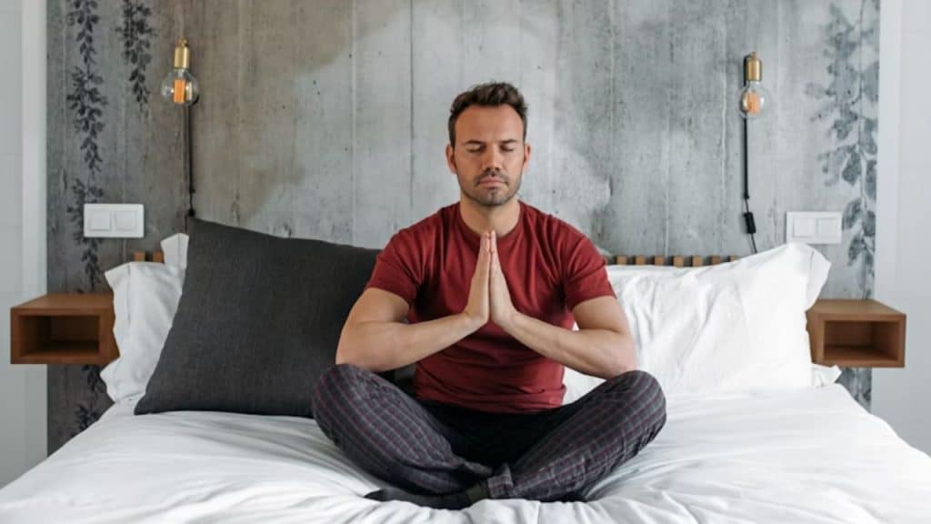 Man prioritizing peace of mind over financial stress.
