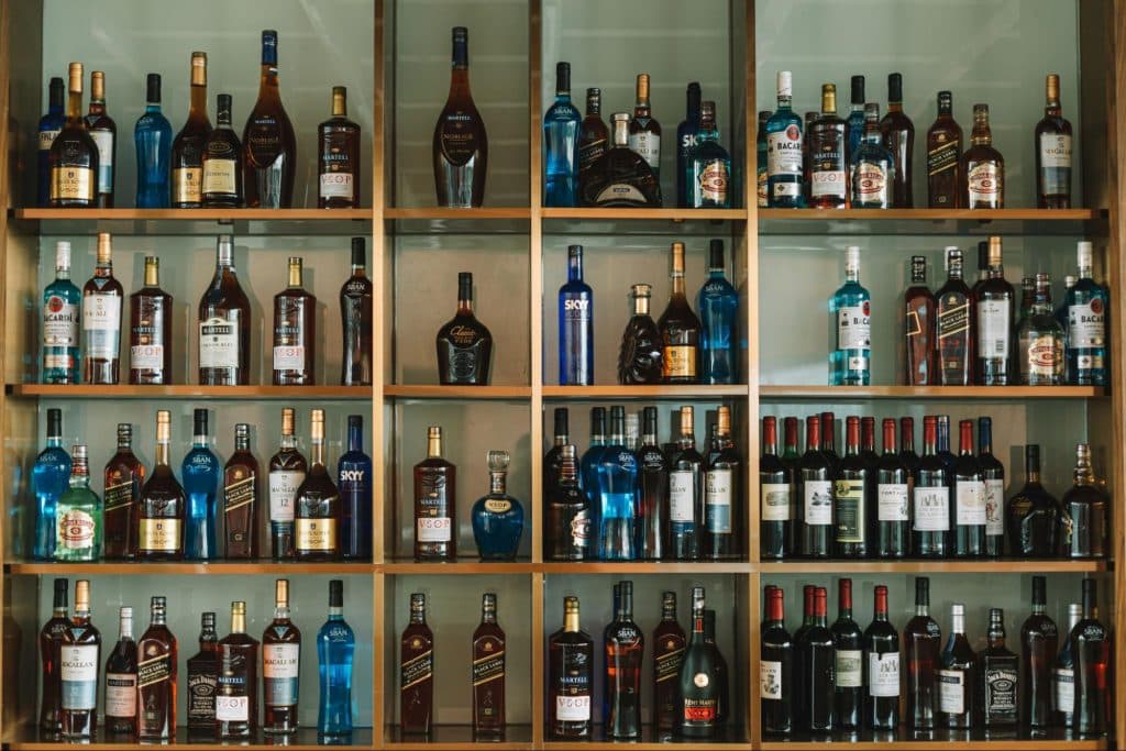 A picture of an assorted liquors