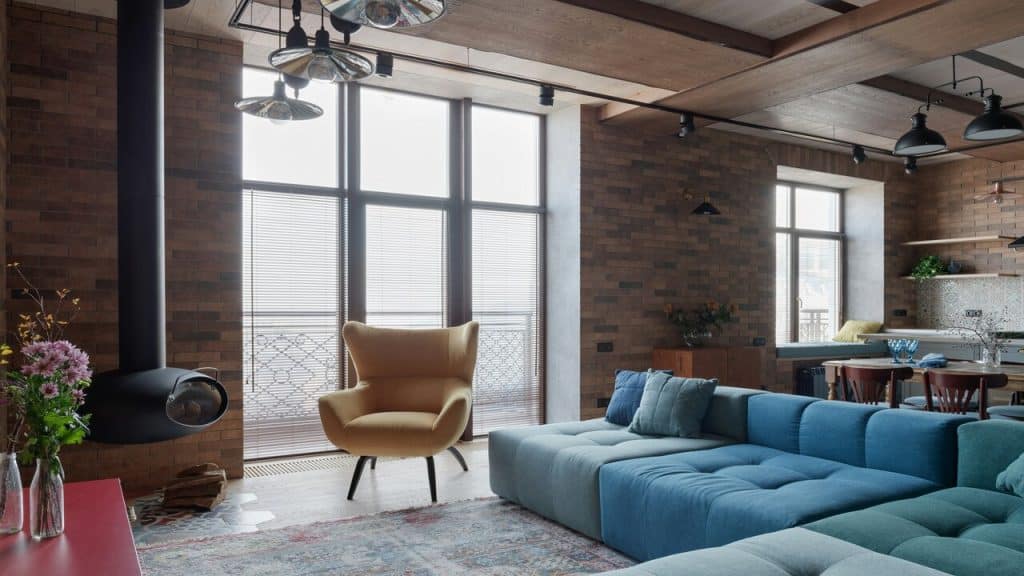 A living room with a lot of natural light