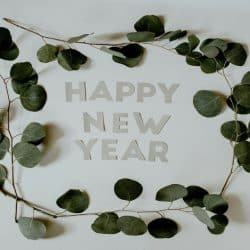 A happy new year sign