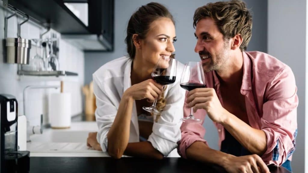 Married couple celebrating a financial milestone.