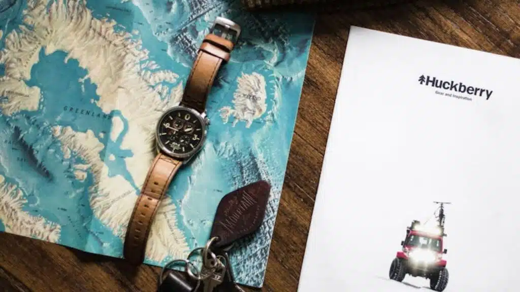 Masculine utility watch with durable design and rugged feel on top a table
