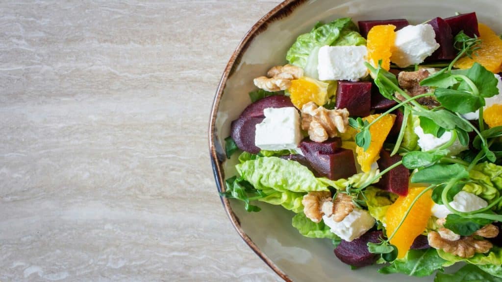 A bowl of vegetable salad