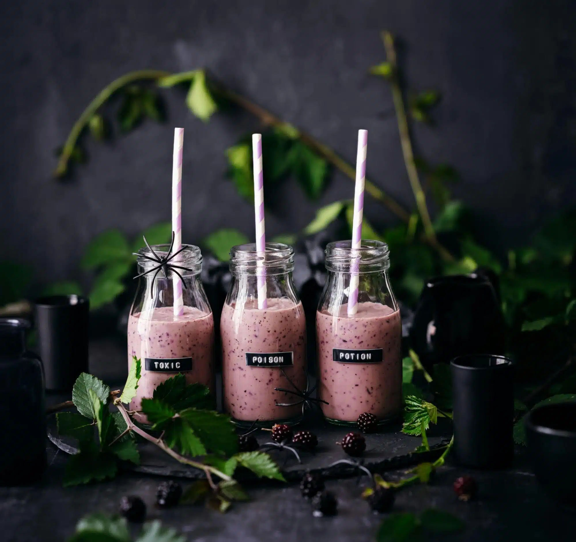 A mocked-up picture of bottled smoothies.