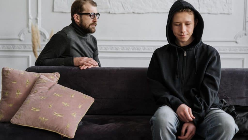 Teen opening up to another role model with dad’s support