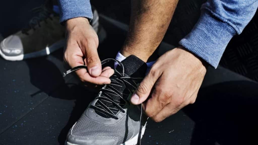 Man choosing comfort first sneakers for daily use