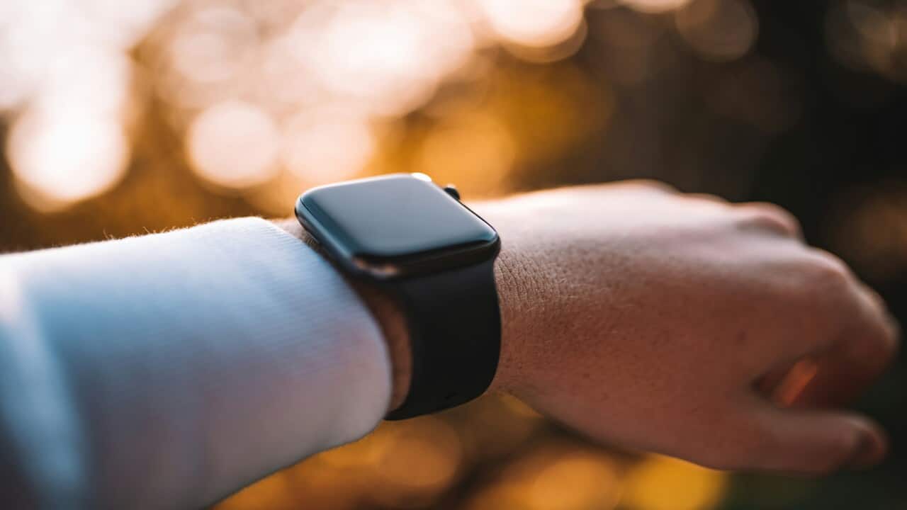 A man wearing a smart watch.