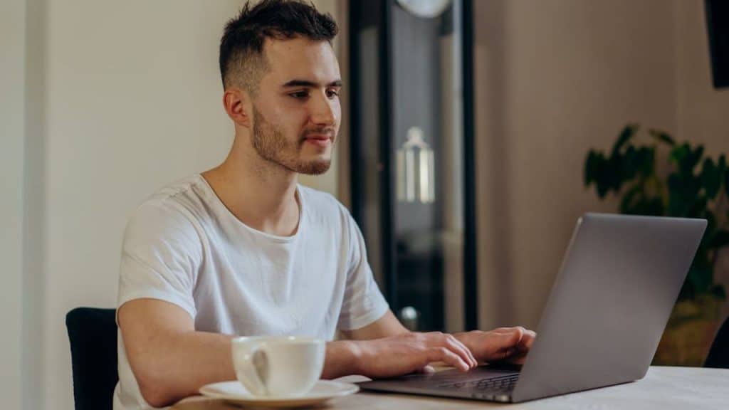 Man fully focused another things  ignoring and has not time to respond to messages
