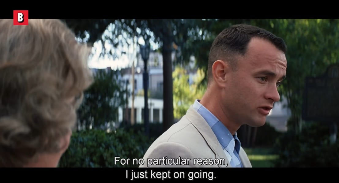 A picture of Forrest Gump.