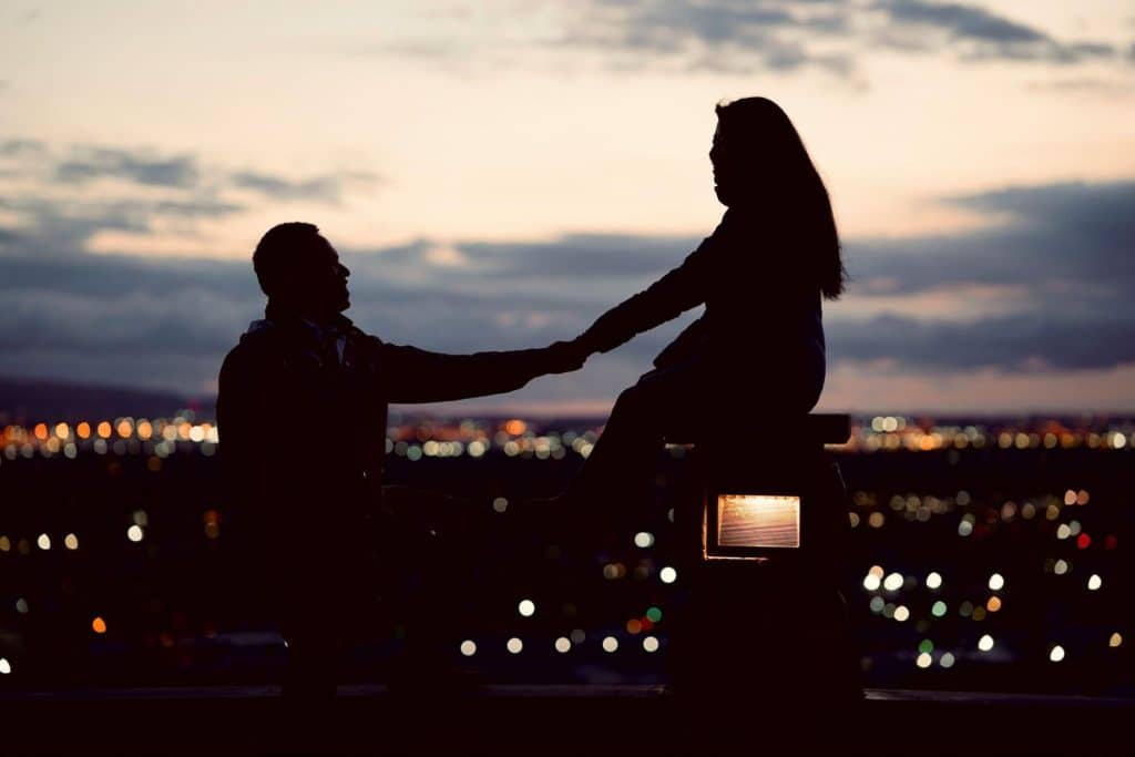A man and woman’s silhouette 