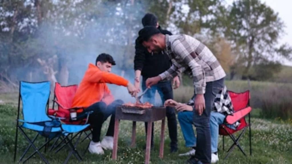 Man enjoying time with friends while maintaining a healthy relationship balance.
