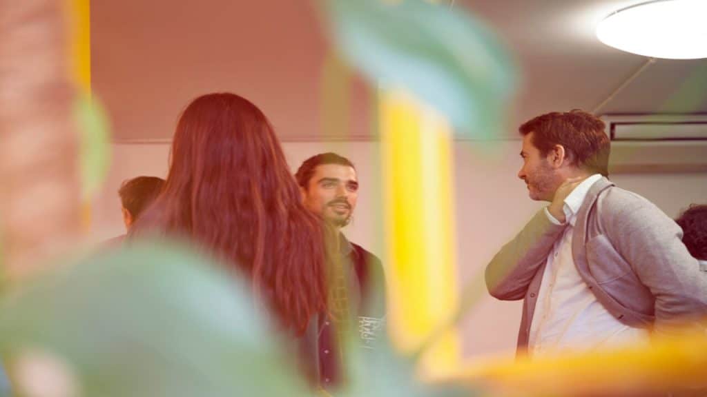 A group of colleagues at a gathering.
