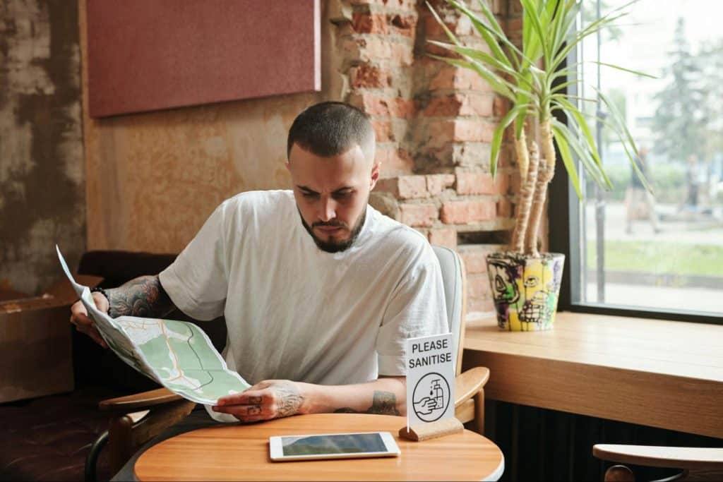 A man at the restaurant.
