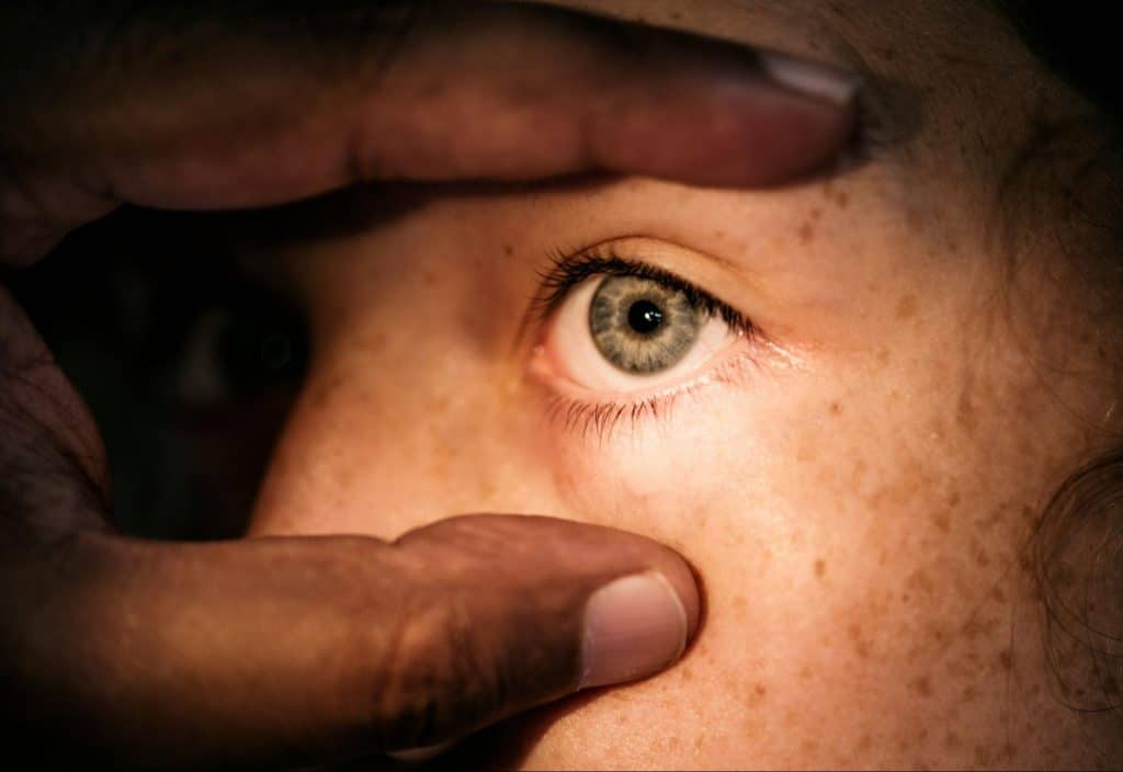 A picture of a person’s eyes