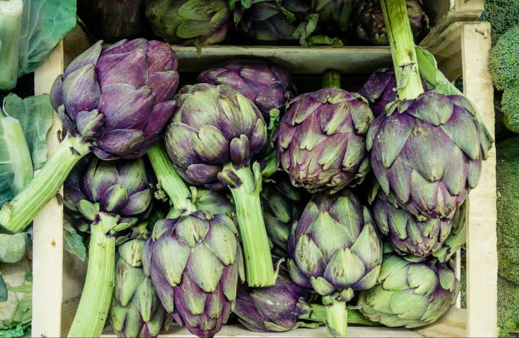 A picture of artichokes.