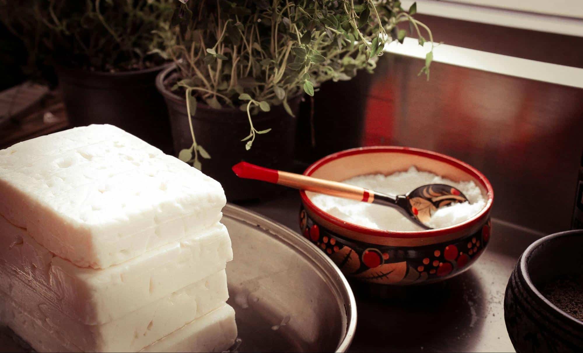 A picture of a cottage cheese.