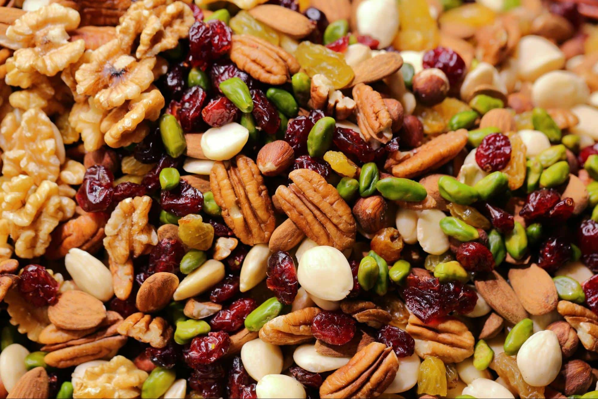 A close-up Mixed nuts.