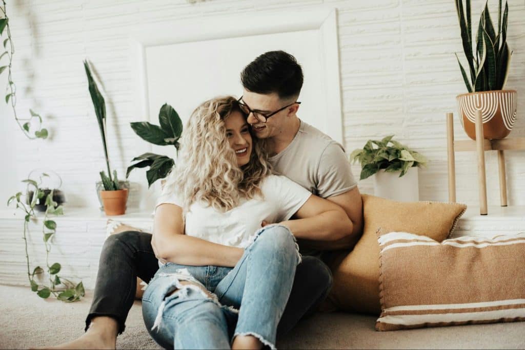A man and woman talking about their future.