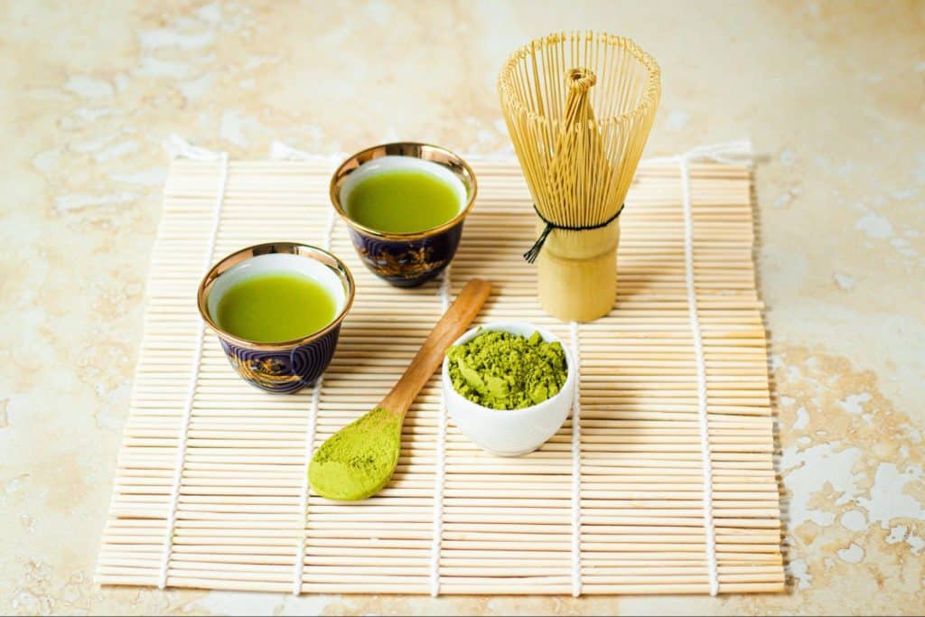 A picture of powdered green tea.