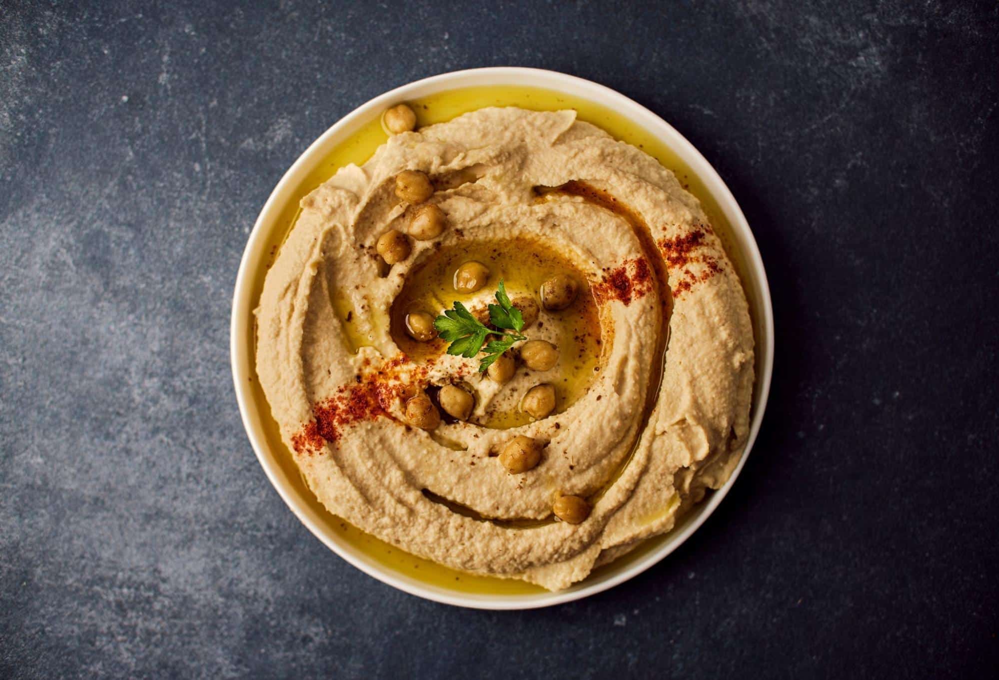 A picture of hummus.