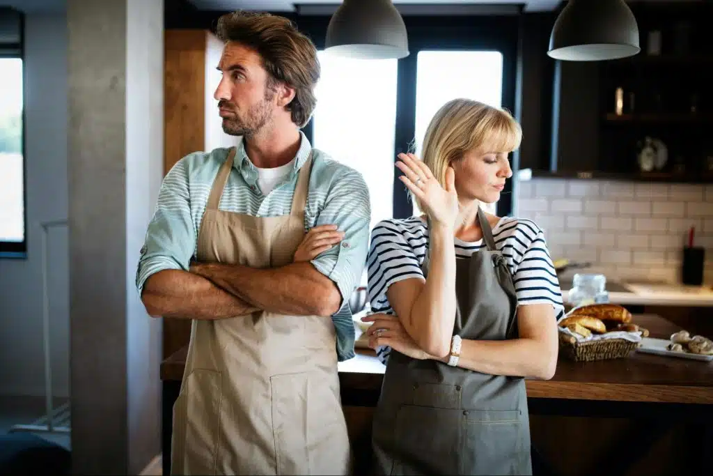 A man and woman angry at each other