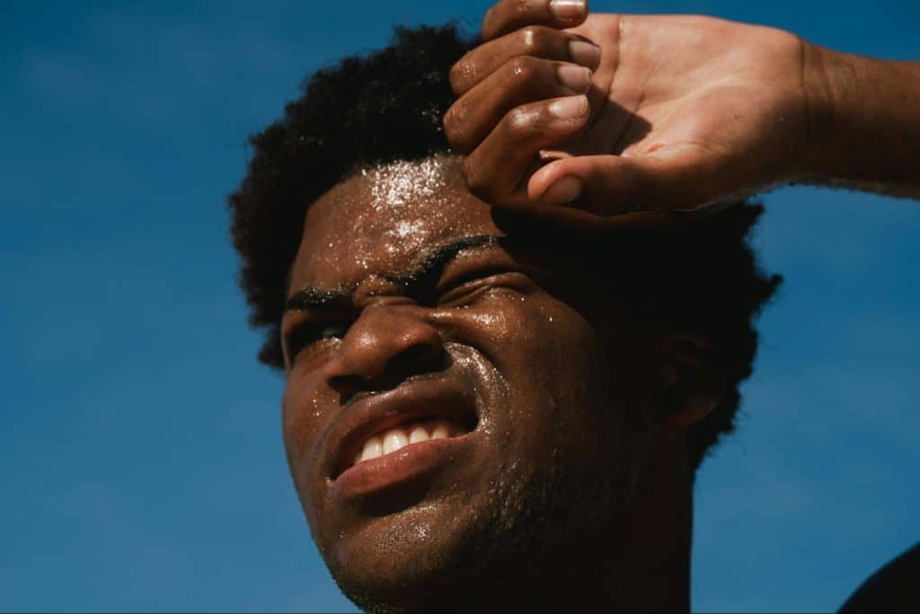 A man under the heat of the sun