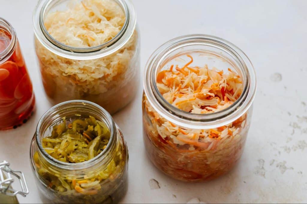 A picture of fermented sauerkraut.