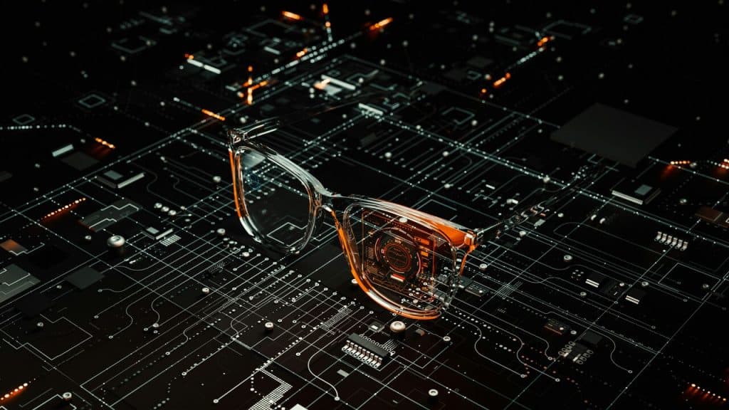 A 3D rendering depicting tech.