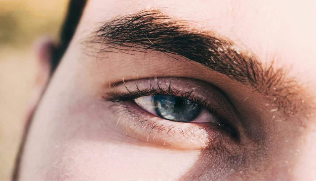 A picture of man’s eye and brow 